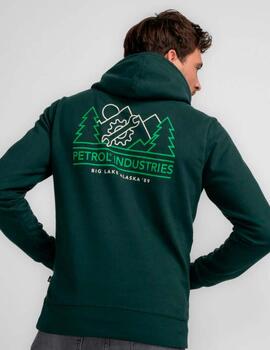 Sudadera Petrol estampada verde