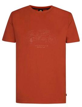 Camiseta Petrol moto teja