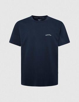 Camiseta Pepe Jeans estampado trasero marino