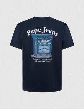 Camiseta Pepe Jeans estampado trasero marino