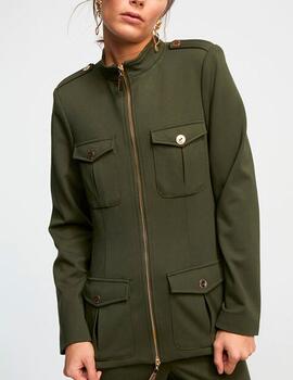 Chaqueta Lola Casademunt cremallera khaki