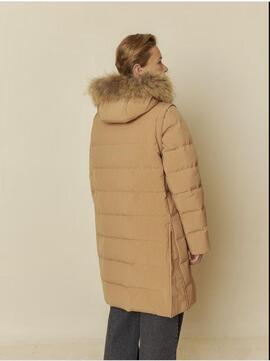 Abrigo Indi&Cold acolchado chaleco camel