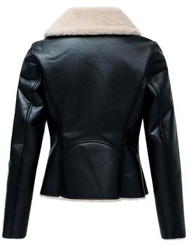 Chaqueta Salsa efecto piel negro