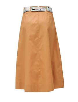 Falda Salsa midi camel