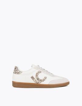 Zapatillas Lola Casademunt glitter blanco