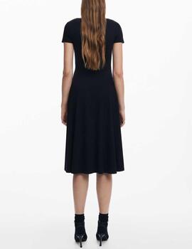 Vestido Desigual midi negro