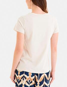 Camiseta Massana estampado love beige