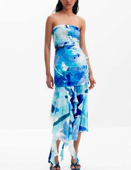 Vestido Desigual estampado azul