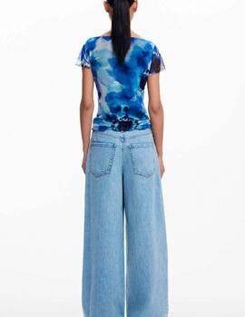 Camiseta Desigual estampada azul