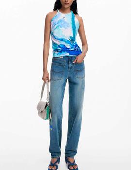 Camiseta Desigual estampada azul