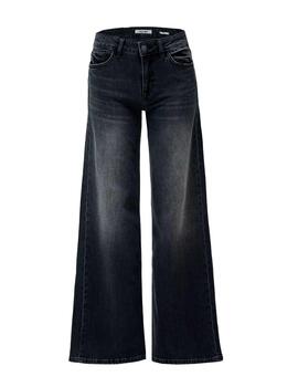 Pantalón vaquero Salsa slow wide negro