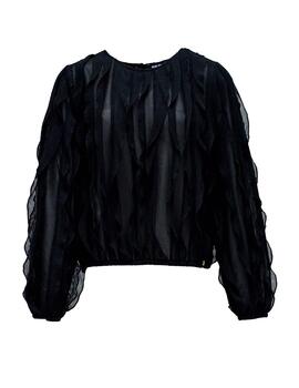 Blusa Salsa volantes negro