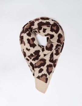 Bufanda Salsa animal print marrón