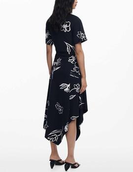 Vestido Desigual asimétrico estampado