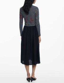 Vestido Desigual combinado rayas