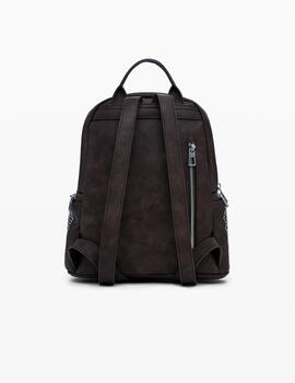 Mochila Desigual tachas marrón