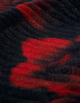 Pañuelo Desigual plisado flores rojo