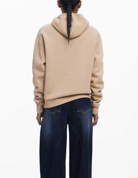 Sudadera Desigual capucha logo camel