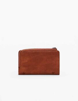 Monedero Desigual bordado marrón