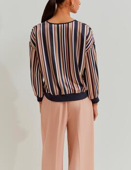 Blusa Lion of Porches rayas marino