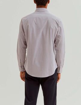 Camisa Lion of Porches cuadros burdeos