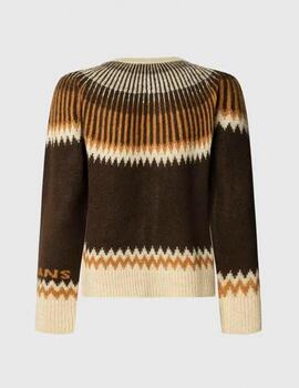 Chaqueta Pepe Jeans jaquard marrón