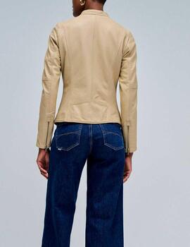 Chaqueta Salsa piel beige
