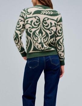 Jersey Salsa jacquard verde