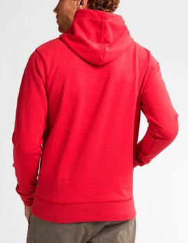 Sudadera Petrol capucha rojo