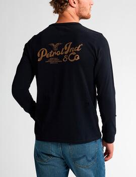 Camiseta Petrol estampada negro
