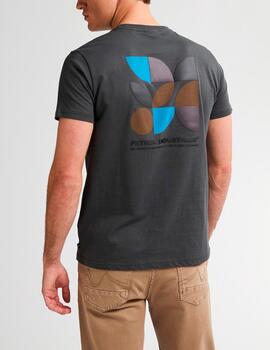 Camiseta Petrol estampada gris