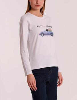 Camiseta Mimi Mua estampada blanco