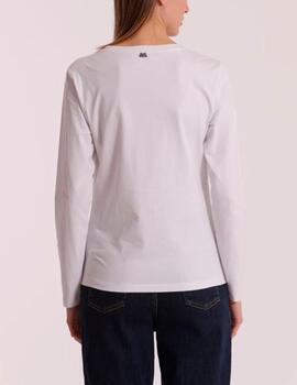 Camiseta Mimi Mua estampada blanco
