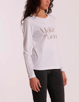 Camiseta Mimi Mua estampada blanco