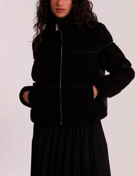 Chaqueta Mimi Mua efecto pelo negro