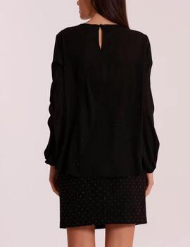 Blusa Mimi Mua strass negro