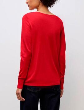 Jersey Street One cuello barco rojo