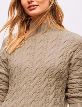 Jersey Street One punto trenzado camel