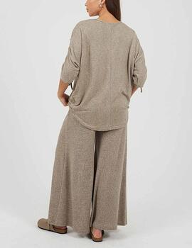 Pantalón Brave Soul punto beige