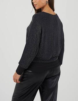 Blusa Brave Soul glitter negro