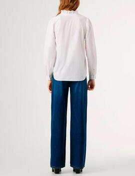 Blusa Pepe Jeans volantes blanco
