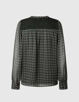 Blusa Pepe Jeans fruncidos negro