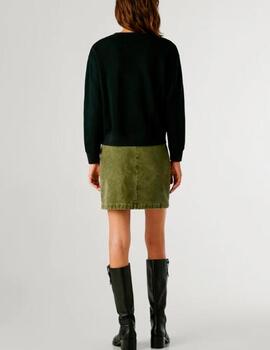 Sudadera Pepe Jeans hombros pedrería negro