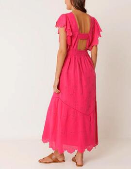 Vestido Indi&Cold espalda abierta fresa