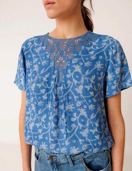 Camisa Indi&Cold encaje azul