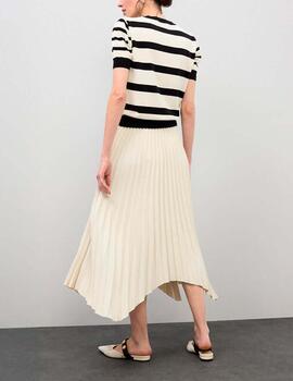 Falda Lola Casademunt plisada beige