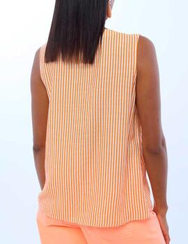 Top Lola Casademunt rayas naranja