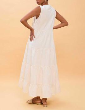 Vestido Lola Casademunt loros blanco