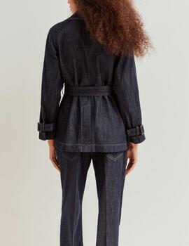 Chaqueta Lion of Porches cruzada denim