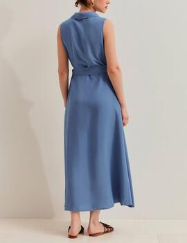 Vestido Lion of Porches camisero azul